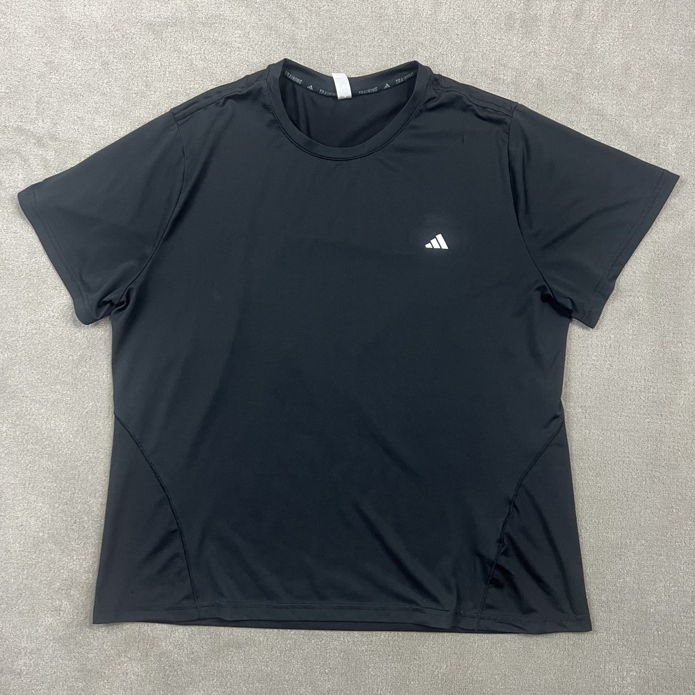 adidas T-Shirt Womens XL Black Aeroready Training Mesh Back Short Sleeve